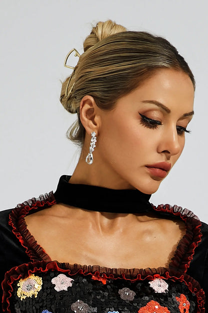 Rudolf Silver Crystal Earrings