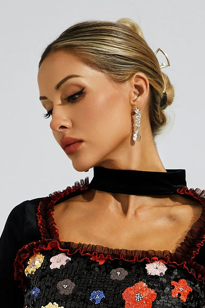Rudolf Silver Crystal Earrings