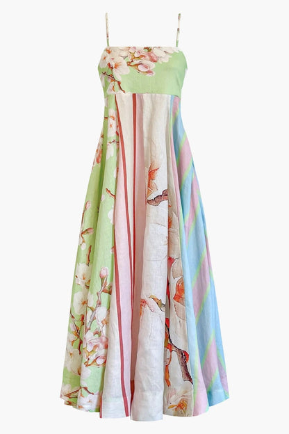 Elaine Floral Print Spaghetti Strap Maxi Dress