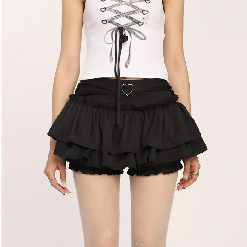 Ruffle Slim Cake Layer Skirt