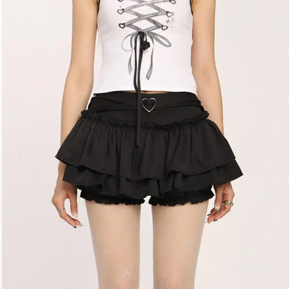 Ruffle Slim Cake Layer Skirt