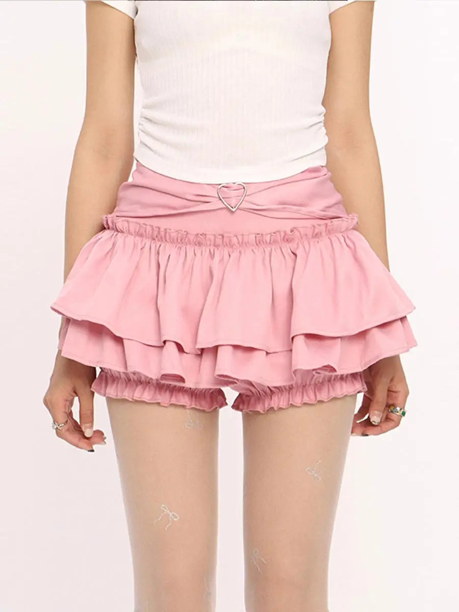 Ruffle Slim Cake Layer Skirt