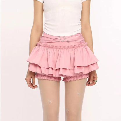 Ruffle Slim Cake Layer Skirt