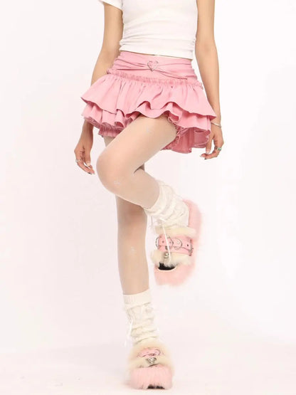 Ruffle Slim Cake Layer Skirt