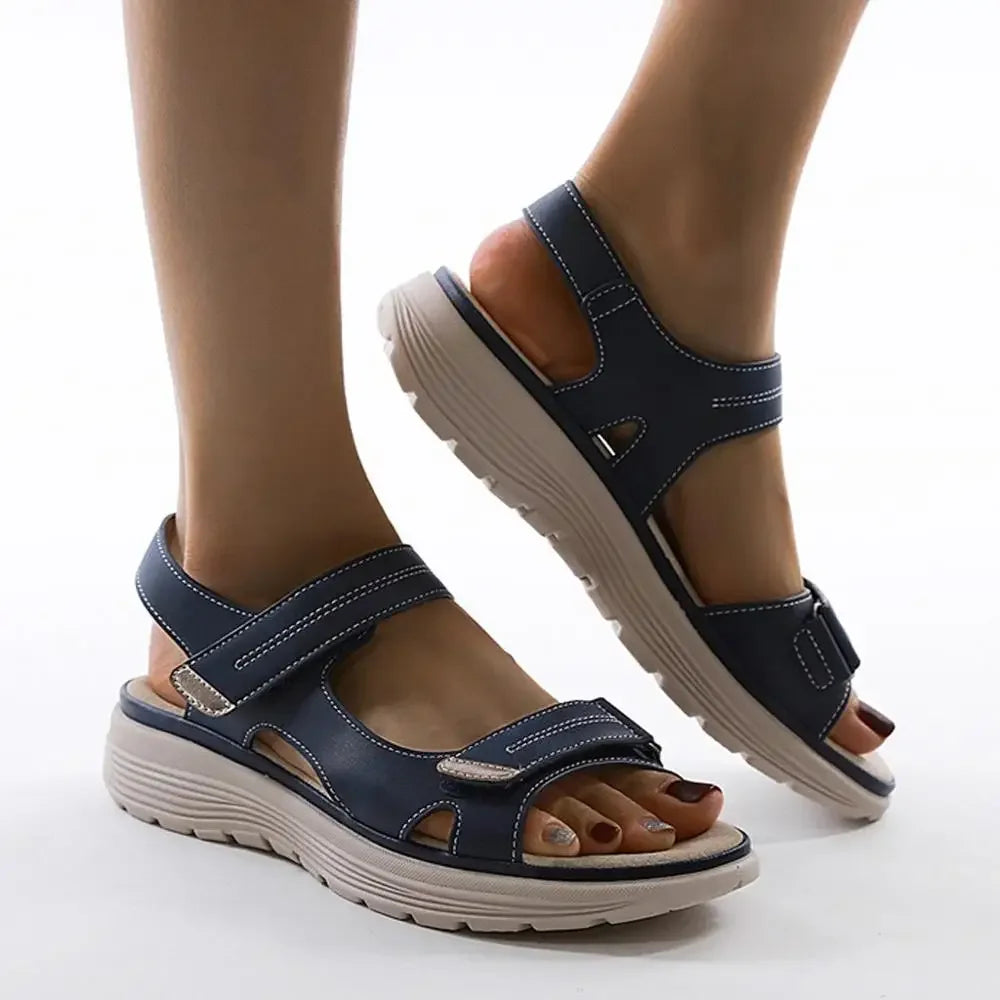 Women's Breathable Summer Sandals – Double-Strap Comfortable Slides