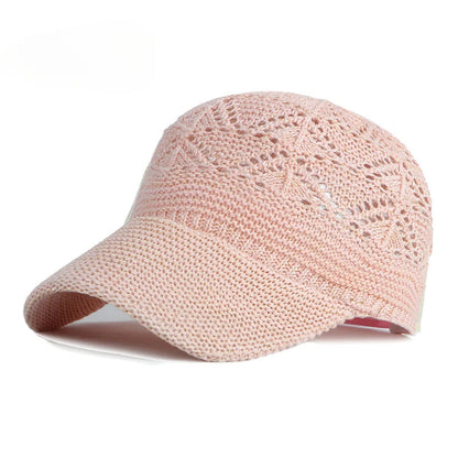 Mesh Woman Baseball Cap Knitted Summer Breathable Sun Protection Caps