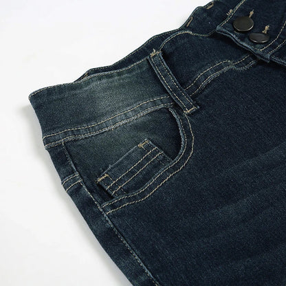 Vintage y2k Flared Jeans Retro Button-up Low Rise Casual Denim Pants Harajuku 2000s Trousers Basic Aesthetic Mom Jeans