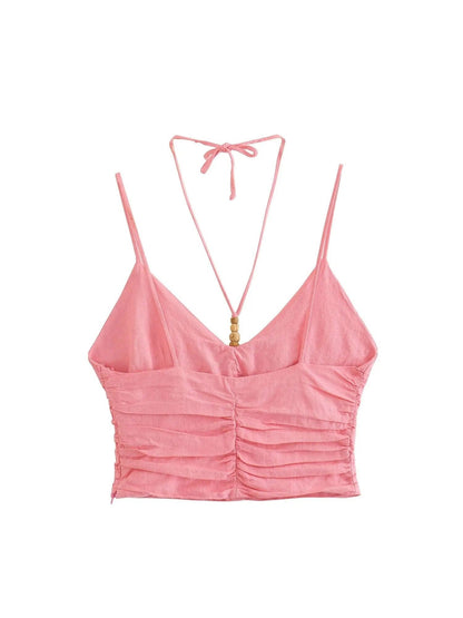 Pink Cami Top & Ruffles Skirt Coord Set