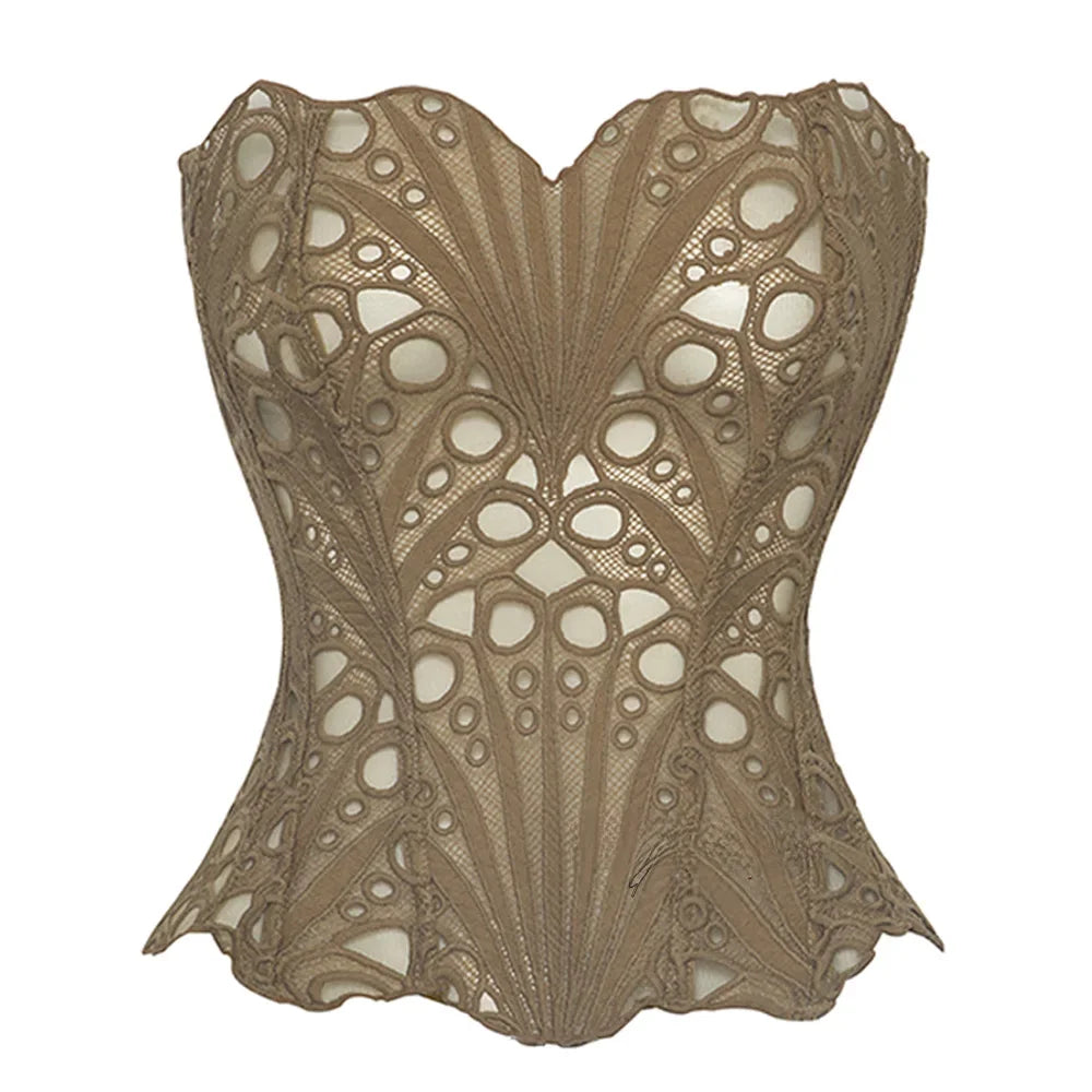 Maci | Lace Tie Corset Top