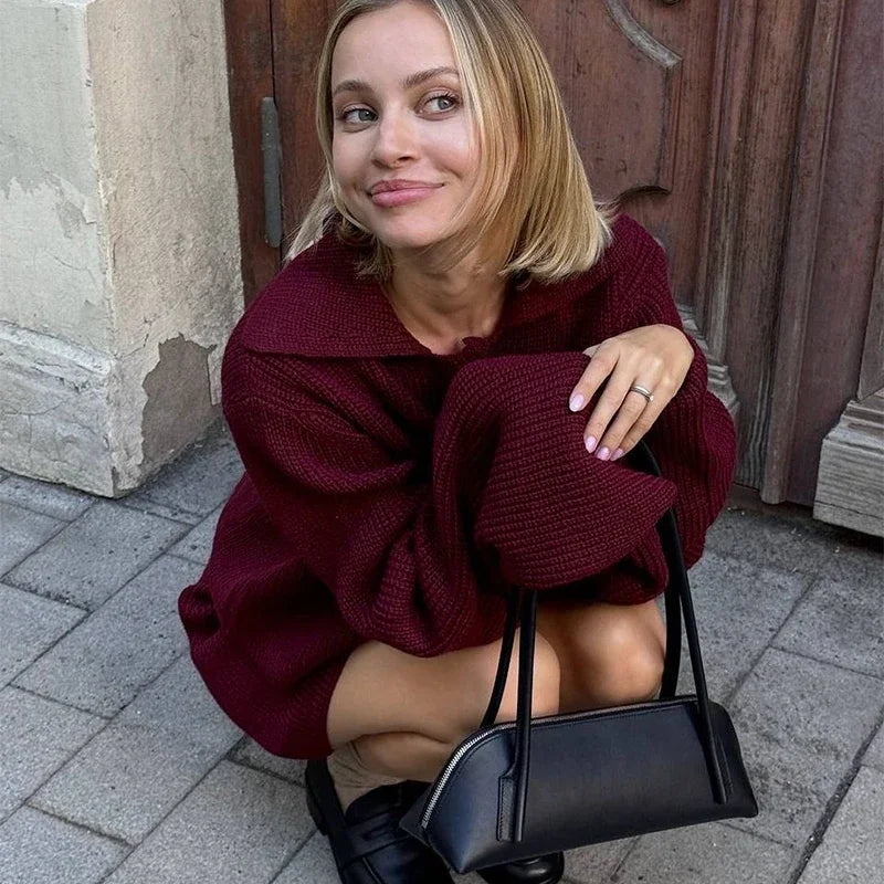 Knitted Skirts 2 Piece Set Women Fashion Lapel Flare Button Knitted Cardigan Top Mini Skirt Autumn Lady All-matching Outfit