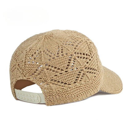Mesh Woman Baseball Cap Knitted Summer Breathable Sun Protection Caps
