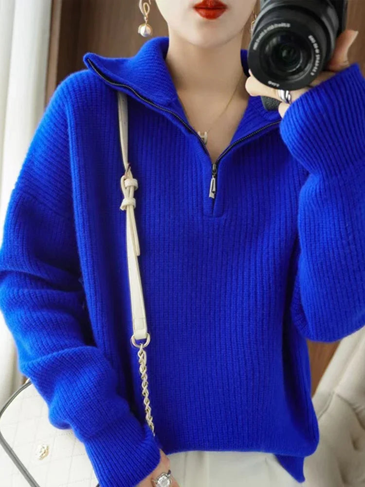 Zip up Comfy Sweater Ladies