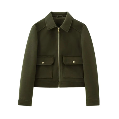 | Women's Wool Bomber Jacket