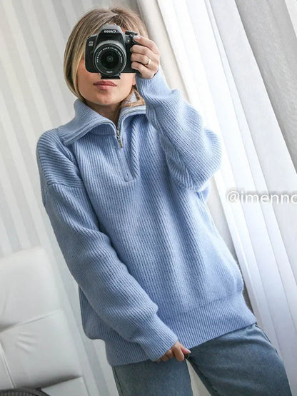 Zip up Comfy Sweater Ladies