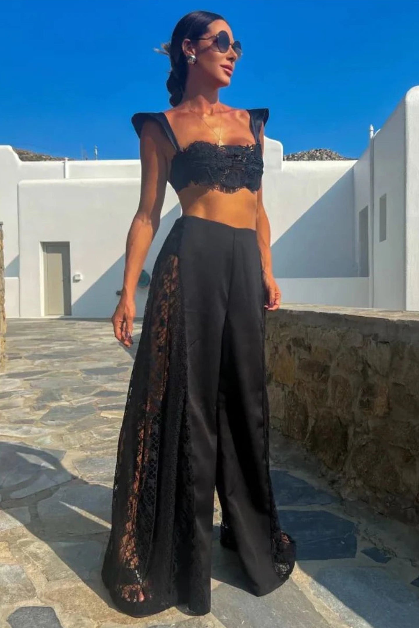 Yvonne Lace Three-piece Swim Set