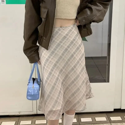 AmyVictoria | Classic Plaid Midi Skirt