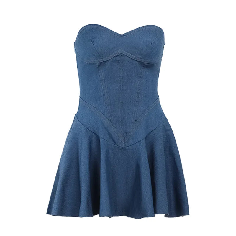 Summer Woman's Dresses Miniskirt Strapless Sexy & Club Party dress