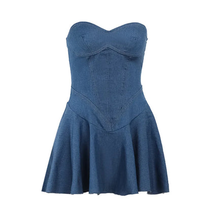 Summer Woman's Dresses Miniskirt Strapless Sexy & Club Party dress