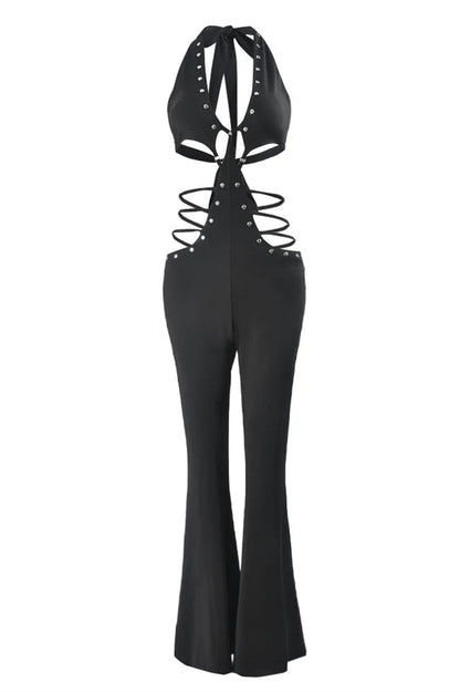 Amanda Halter Cut-out Jumpsuit