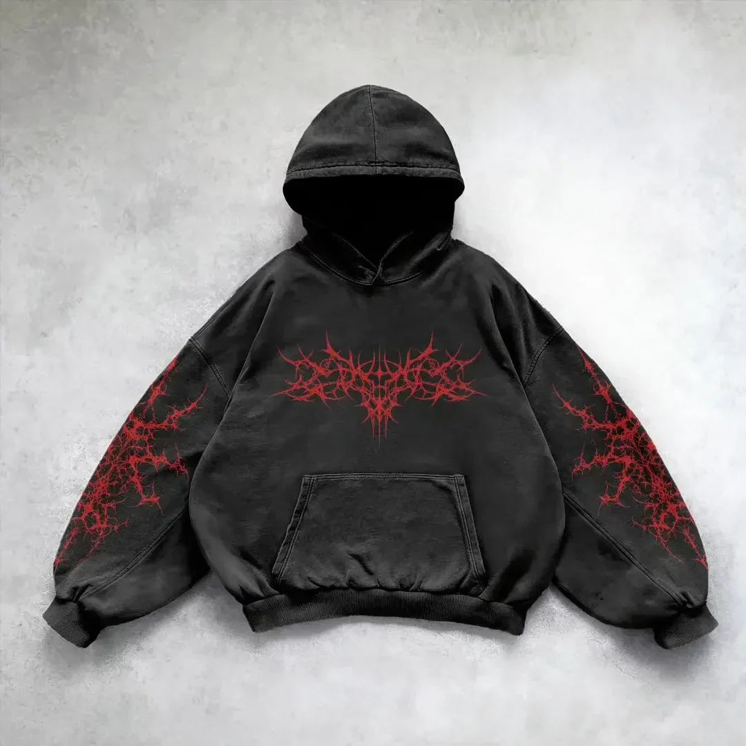 Retro Streetwear Graphic Hoodie