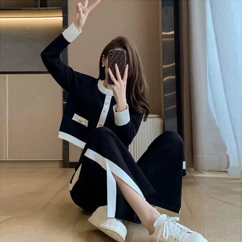 Black – Elegant Slimming Two Piece Set