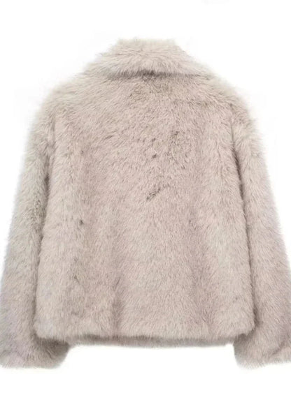 Luxurious Faux Fur Winter Coat