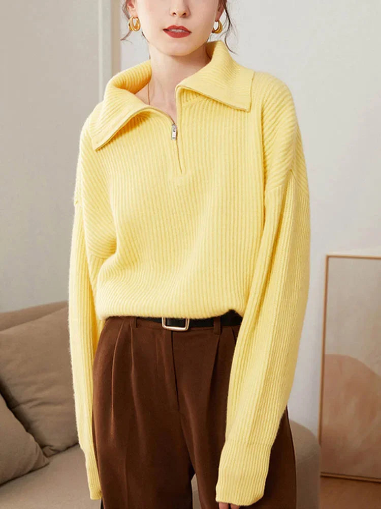 Zip up Comfy Sweater Ladies