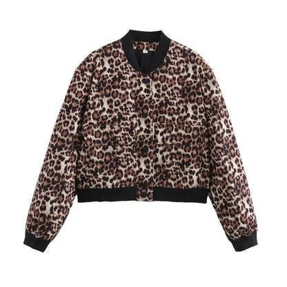 Basic Stand Collar Women Jacket Long Sleeve Cardigan Button Up Cropped Coat Baseball Outerwear Autumn Winter Clothes
