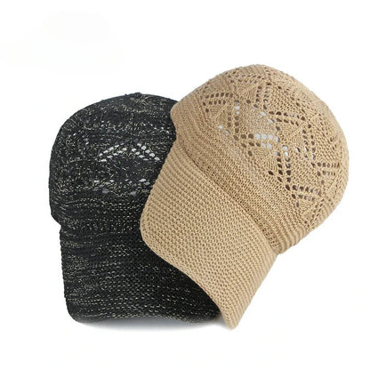 Mesh Woman Baseball Cap Knitted Summer Breathable Sun Protection Caps
