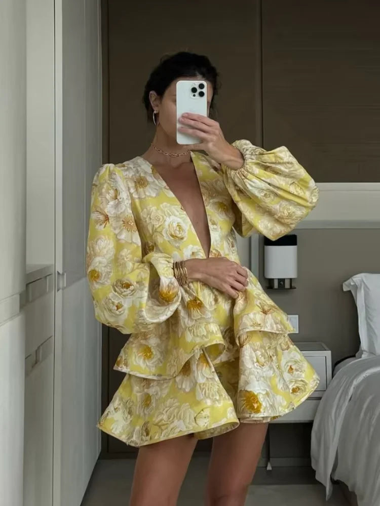 Amaya | Floral Ruffle Dress