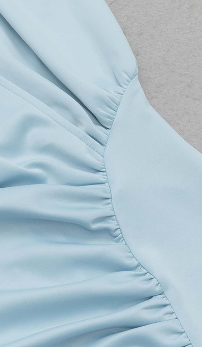 Sleeveless Thigh Slit Dress in Light Blue