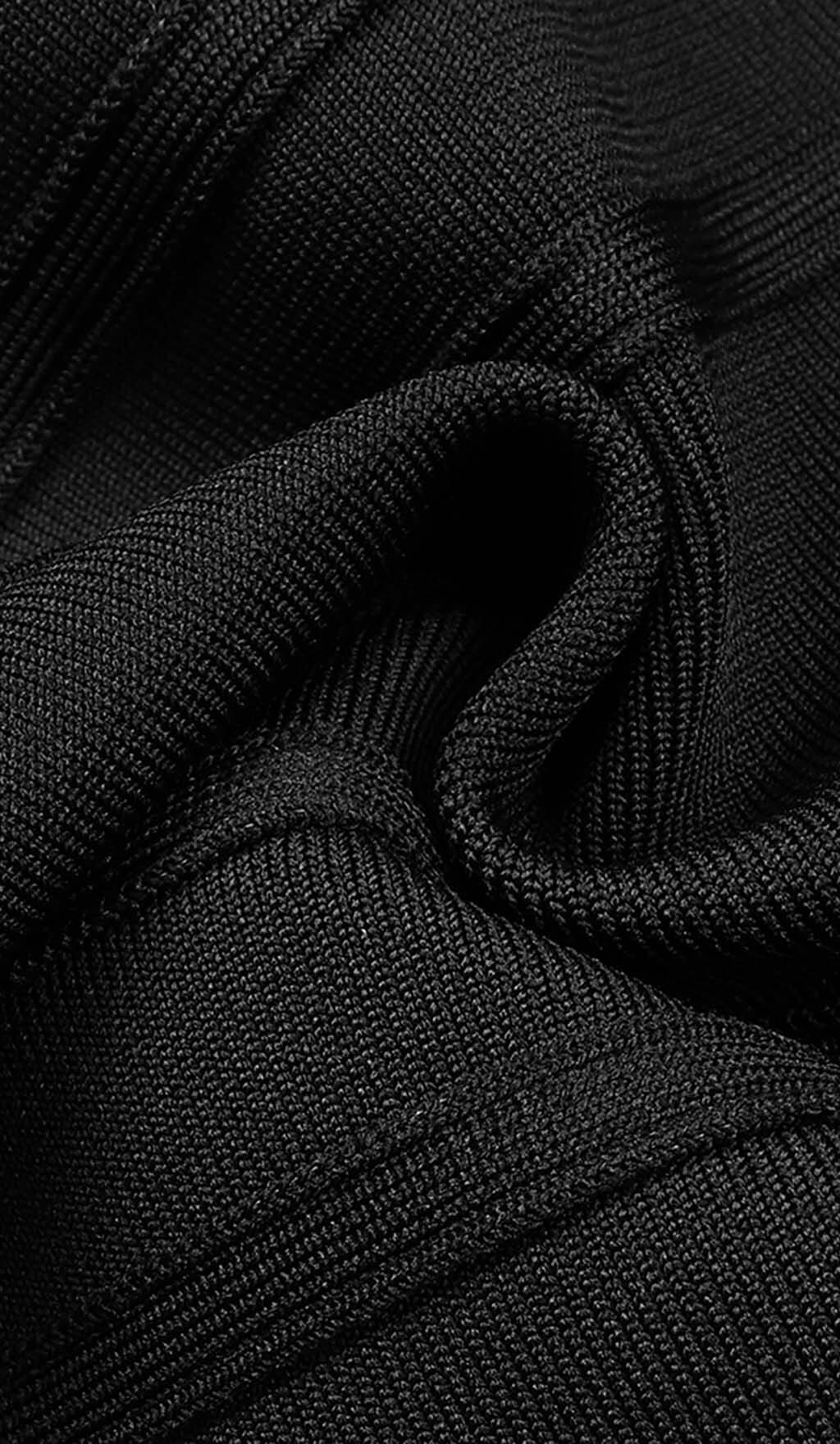 Strappy Bandage Midi Dress in Black