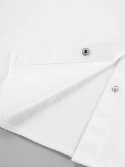 White Shirts For Women Autumn New Single Breasted Long Sleeve Loose Blouse Streetwear Fashion Casual Lapel Collar Blouses
