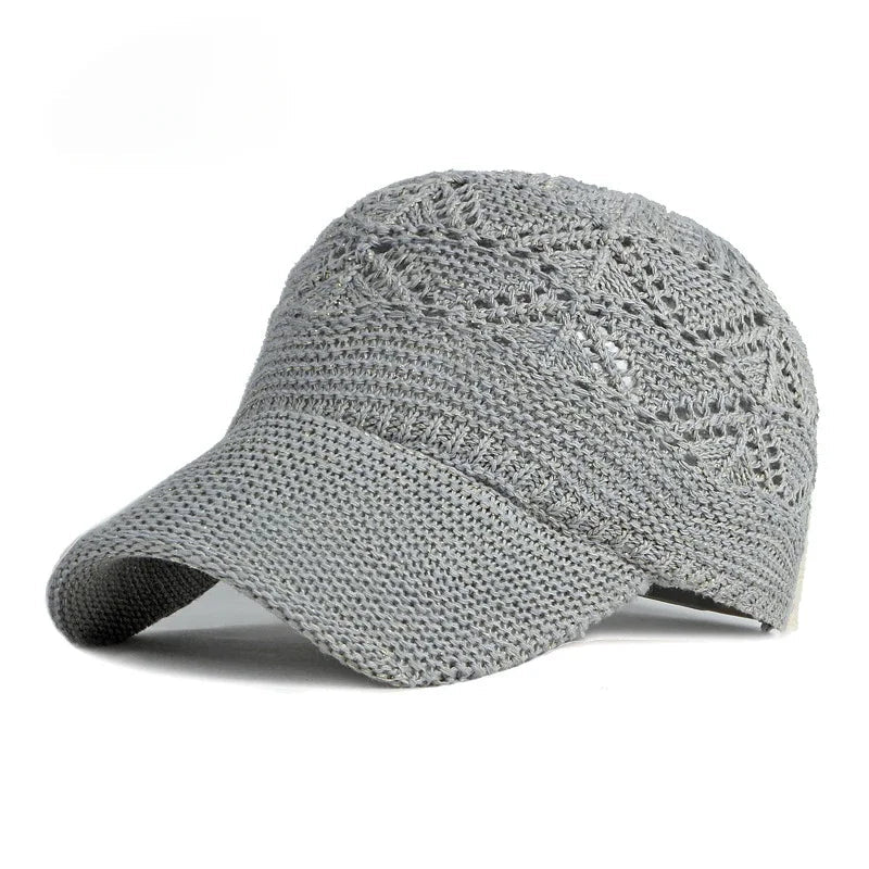 Mesh Woman Baseball Cap Knitted Summer Breathable Sun Protection Caps