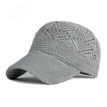 Mesh Woman Baseball Cap Knitted Summer Breathable Sun Protection Caps