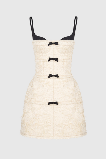 Santos Jacquard Beaded Cape - Beige