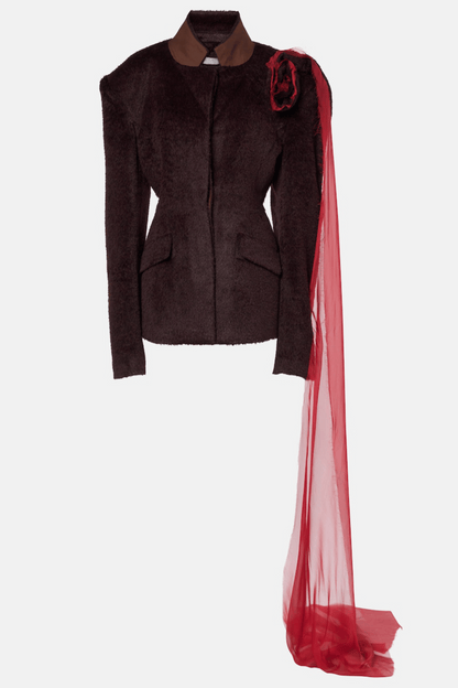 Saoirse Floral Fringe Embellished Blazer