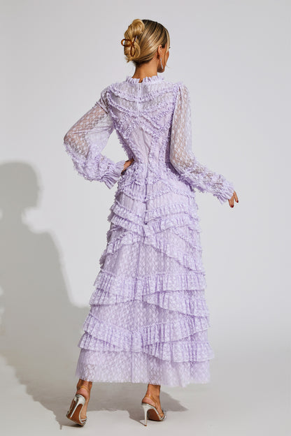 Saroyan Light Purple Floral Midi Dress