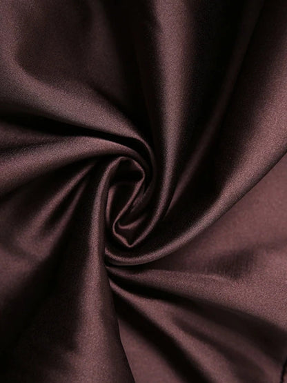 Satin Ruffle V Neck Tie Front Bell Sleeve Tiered Ruffle Mini Dress