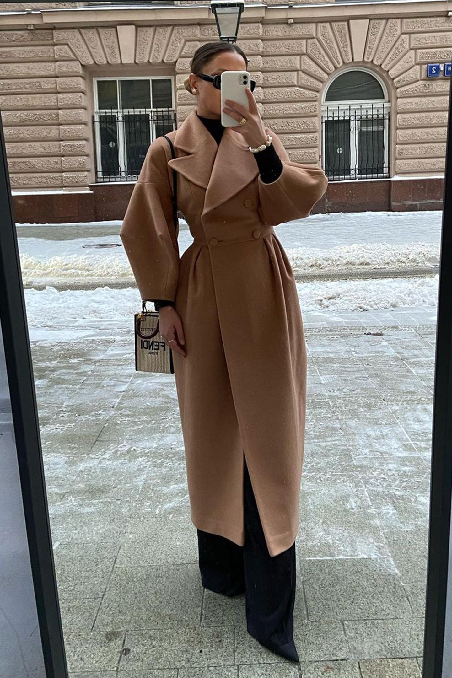 Renata Double-breasted Lantern Sleeve Coat