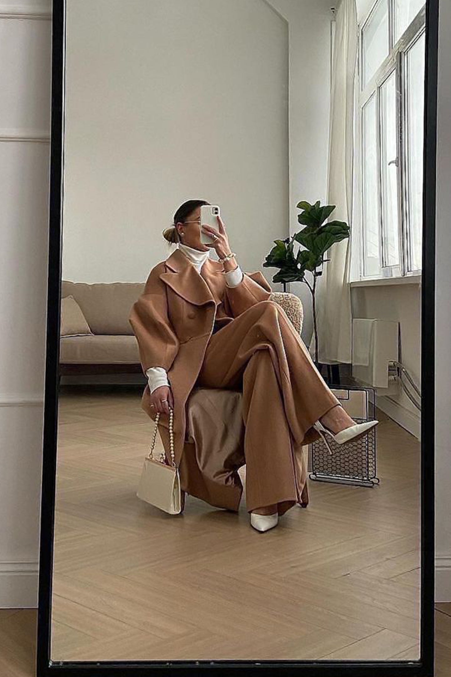 Renata Double-breasted Lantern Sleeve Coat