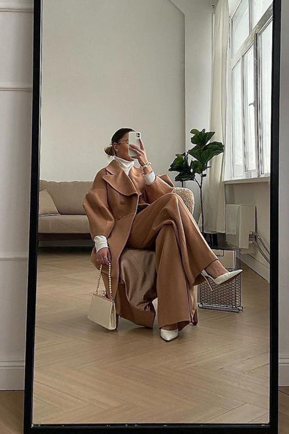 Renata Double-breasted Lantern Sleeve Coat