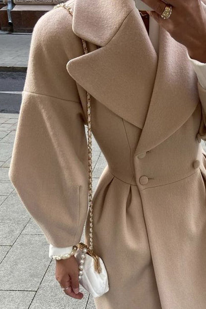 Renata Double-breasted Lantern Sleeve Coat