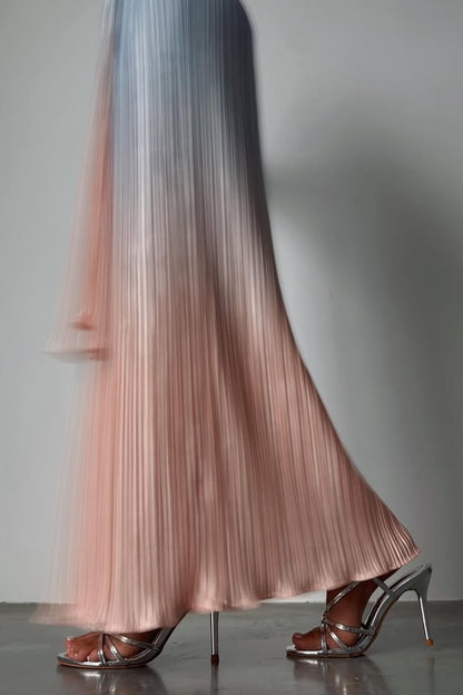 Claire Pleated Gradient Maxi Dress