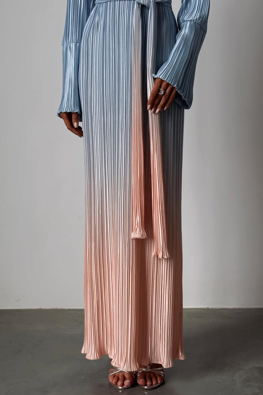Claire Pleated Gradient Maxi Dress