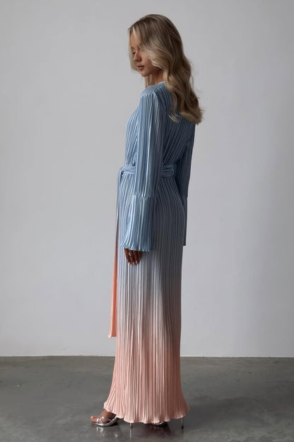 Claire Pleated Gradient Maxi Dress