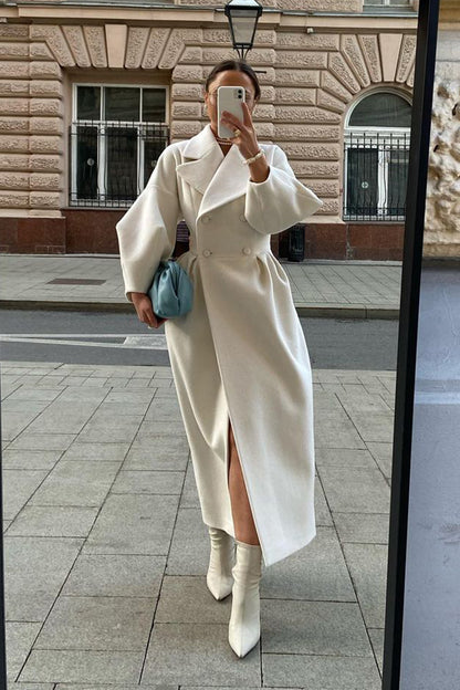 Renata Double-breasted Lantern Sleeve Coat