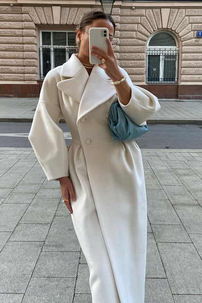 Renata Double-breasted Lantern Sleeve Coat