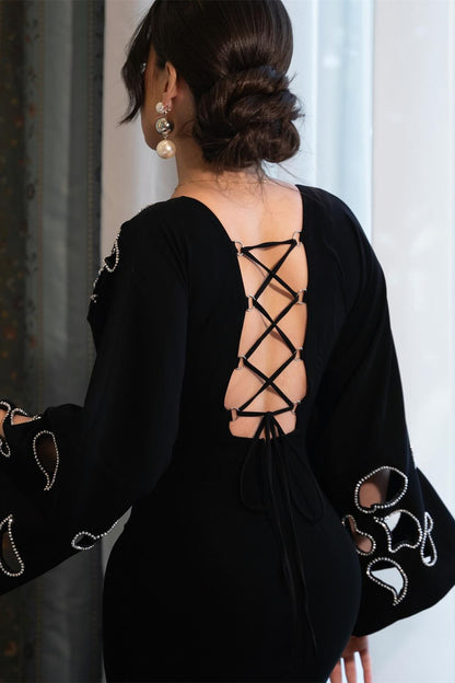 Katharine Hollow Mermaid Maxi Dress