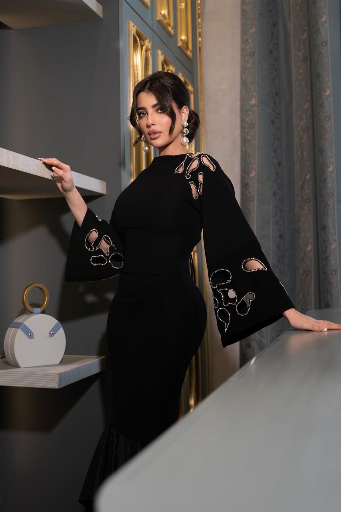 Katharine Hollow Mermaid Maxi Dress